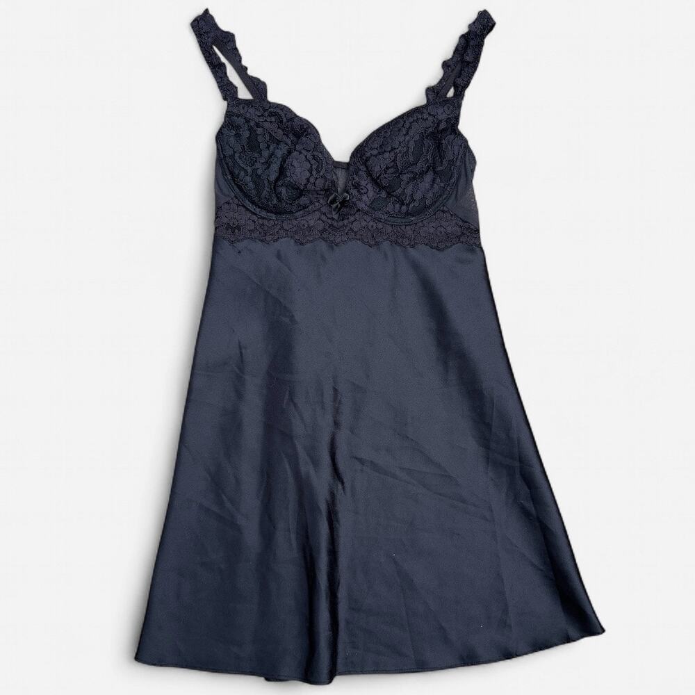Victoria's Secret Vintage 90s Satin Lace Sweetheart Mini Slip Dress